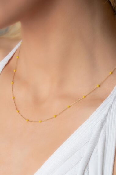 گردنبند طلایی زنانه بایارگولد Bayar Gold با کد KLYSRMNTPL